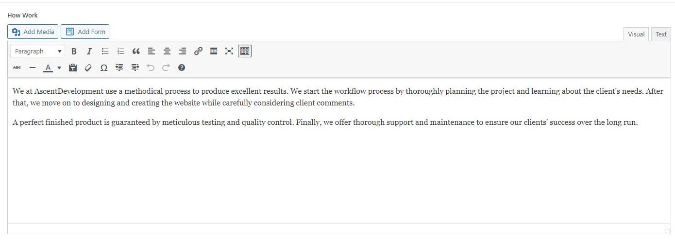 WYSIWYG editor